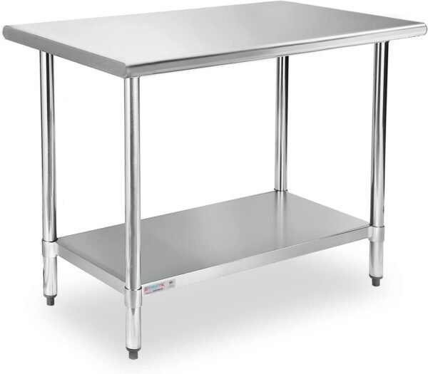 Stainless steel kitchen island